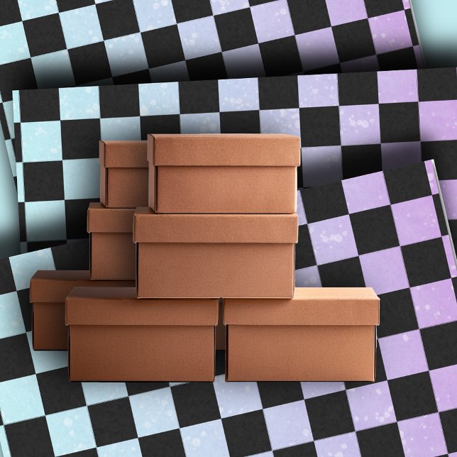 Papier Mousseline Papier Tissu Boho Blue et violet (Créateur téléchargé)