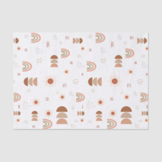 Papier Mousseline Papier Tissu Boho Rainbow Desert