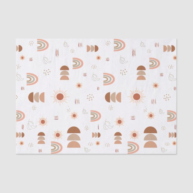 Papier Mousseline Papier Tissu Boho Rainbow Desert (Recto)