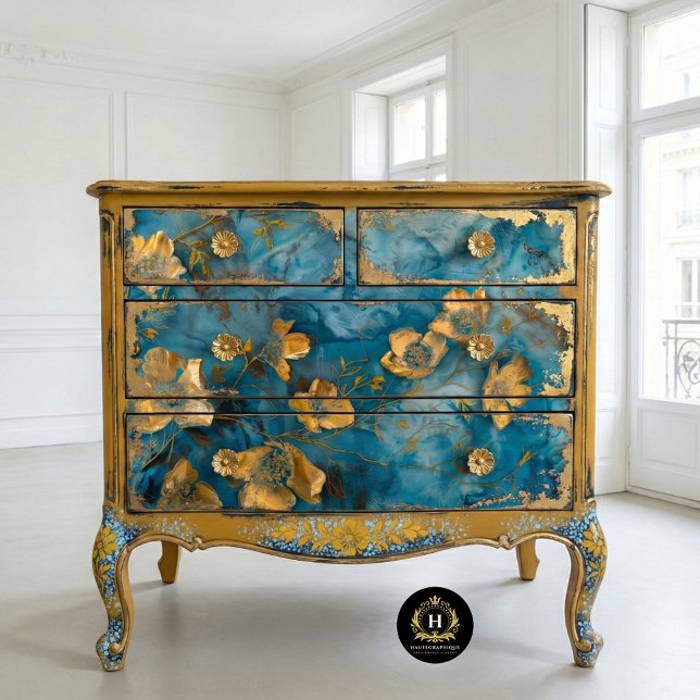 Papier Mousseline Papier Tissu Botanique En Fleur D'Or (Créateur téléchargé)