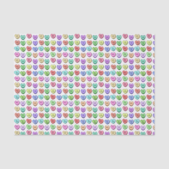Papier Mousseline Papier Tissu Candy Heart (Recto)