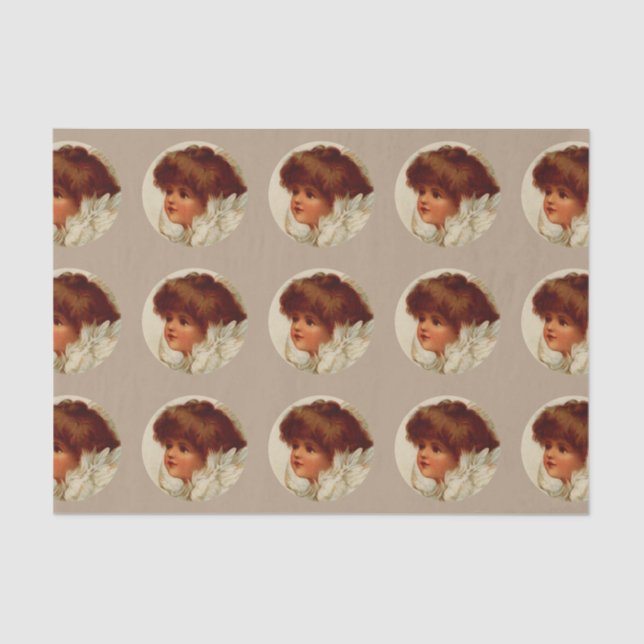 Papier Mousseline Papier Tissu Cherub Angel (Recto)