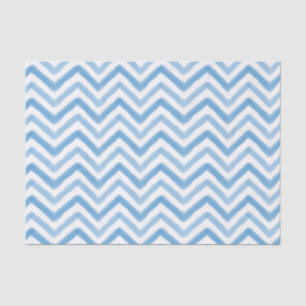 Papier Mousseline Papier Tissu Chevron Aquarelle Bleu