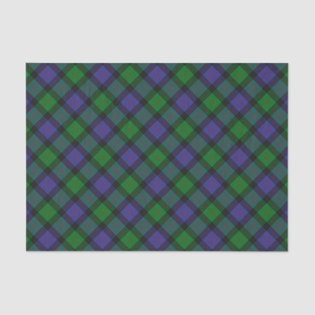 Papier Mousseline Papier Tissu Clan Blair Tartan (Recto)