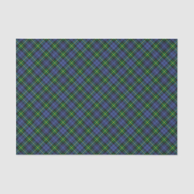 Papier Mousseline Papier Tissu Clan Gordon Tartan (Recto)