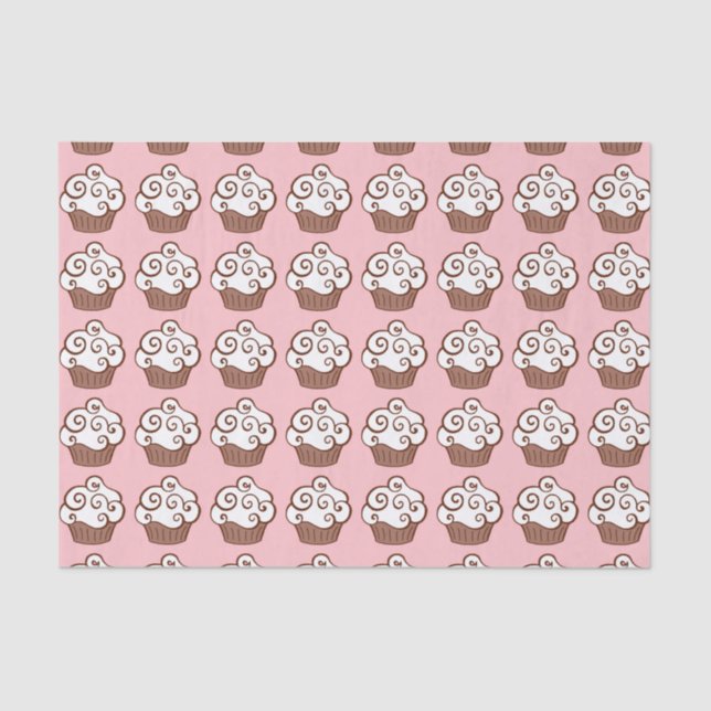 Papier Mousseline Papier Tissu Cupcake (Recto)