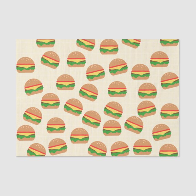 Papier Mousseline Papier Tissu Cute Burgers (Recto)
