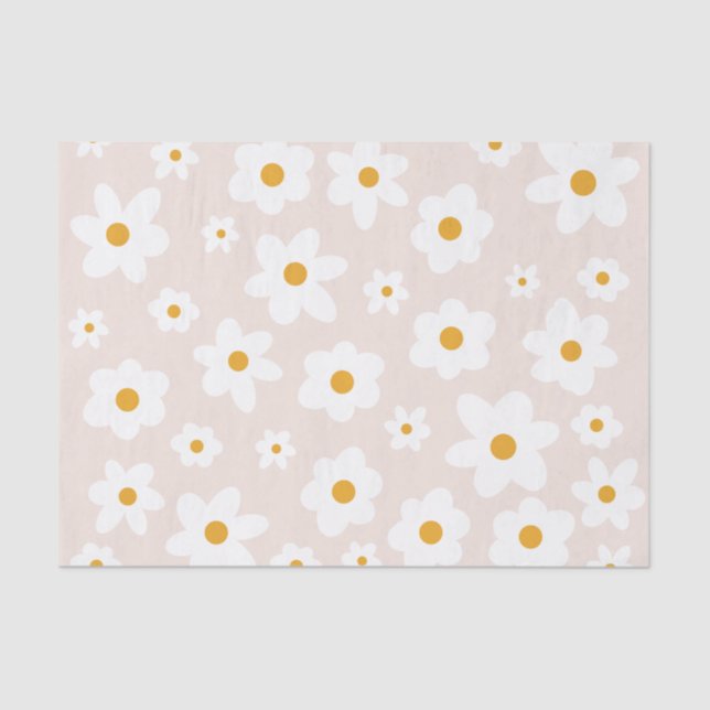 Papier Mousseline Papier Tissu Daisy (Recto)