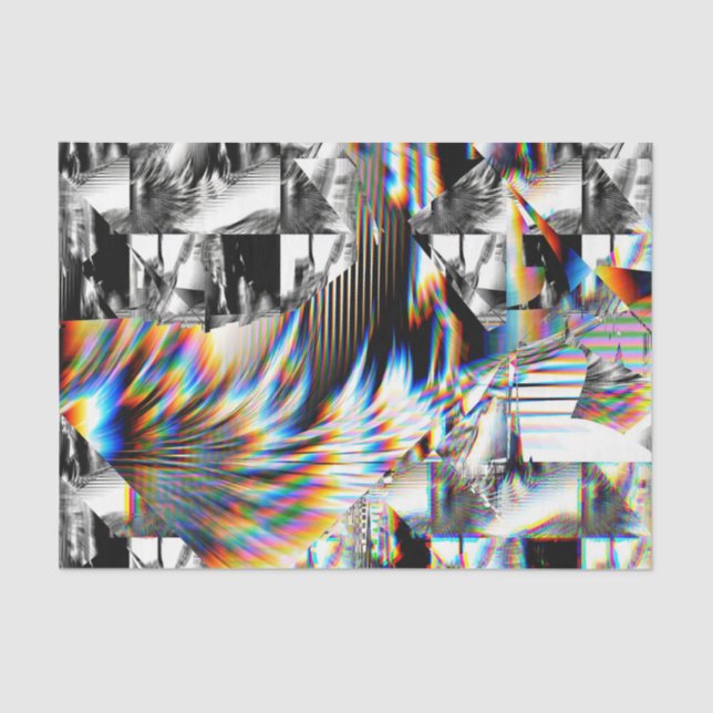 Papier Mousseline Papier Tissu d'attaque arc-en-ciel (Recto)