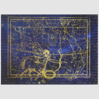 Papier Mousseline papier tissu de constellation sagittaire