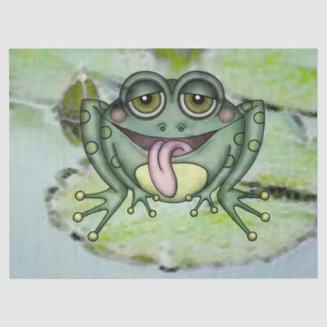 Papier Mousseline Papier Tissu De Découpage De Grenouille Cute (Recto)