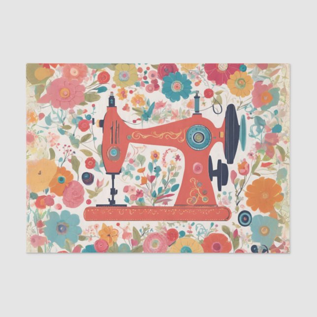 Papier Mousseline Papier Tissu De Découpage De Machine À Coudre vint (Recto)