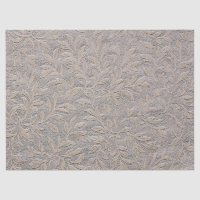 Papier Mousseline Papier Tissu De Découpage Embossé Faux Leaf (Recto)