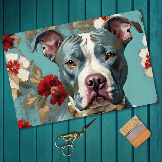 Papier Mousseline Papier Tissu De Découpage Pit Bull (Créateur téléchargé)