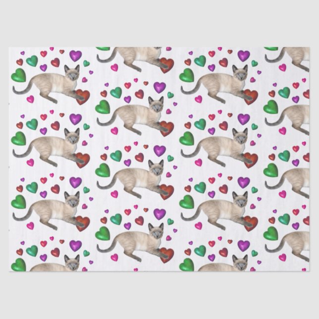 Papier Mousseline Papier Tissu de Kitten Hearts (Recto)