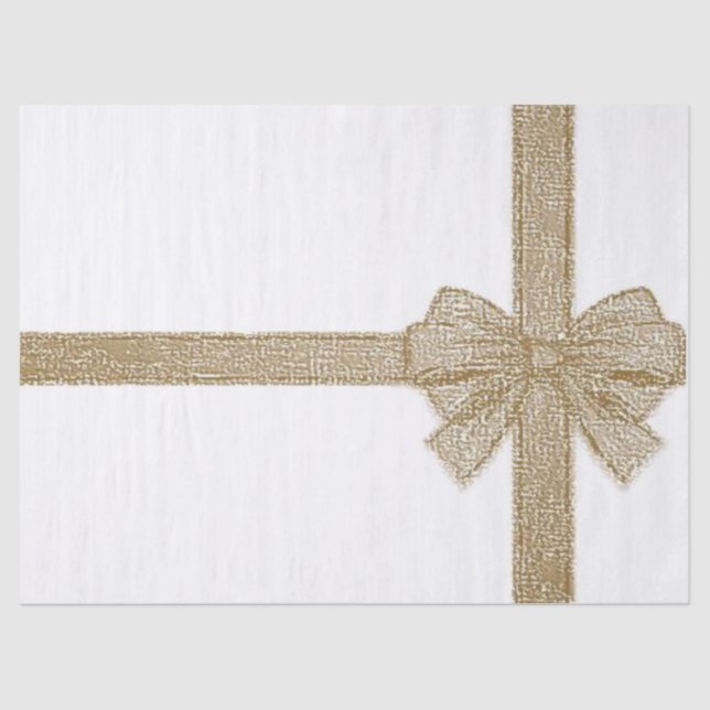 Papier Mousseline Papier Tissu de Noël, Bois Beige (Recto)