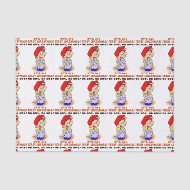 Papier Mousseline Papier Tissu de Noël pour bébés (Recto)