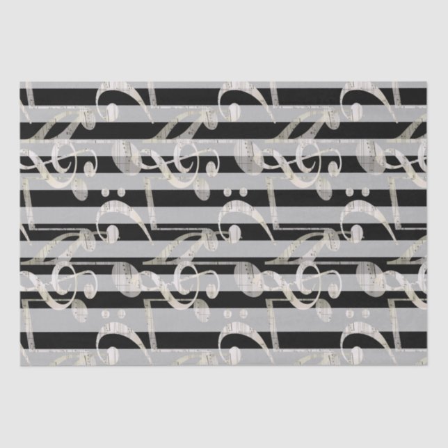 Papier Mousseline Papier Tissu De Notation De Musique (Recto)