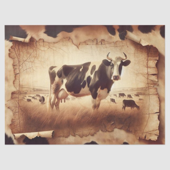 Papier Mousseline Papier Tissu De Vache Laitière (Recto)