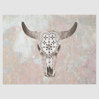 Papier Mousseline Papier Tissu Découpage Crâne de vache