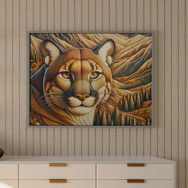 Papier Mousseline Papier Tissu Découpage Panthère en bois (Créateur téléchargé)