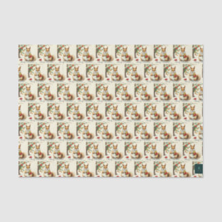 Papier Mousseline Papier Tissu d'écureuil de Noël