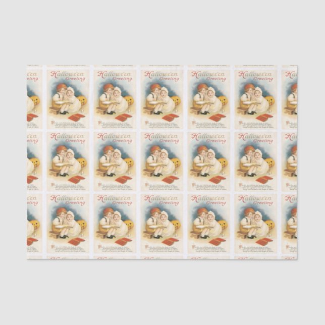 Papier Mousseline Papier Tissu D'Halloween De Nuit (Recto)