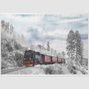 Papier Mousseline papier tissu du train d'hiver