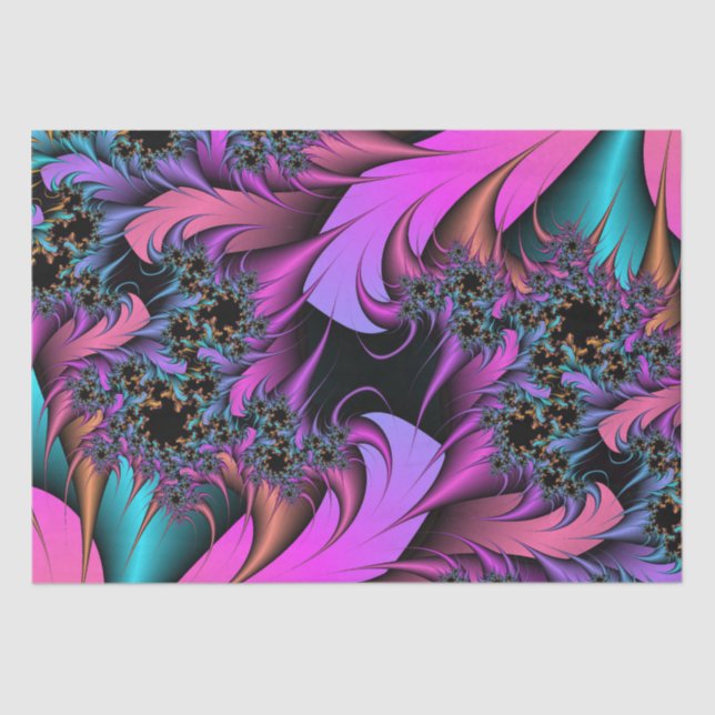 Papier Mousseline Papier Tissu Fille Plumes (Recto)