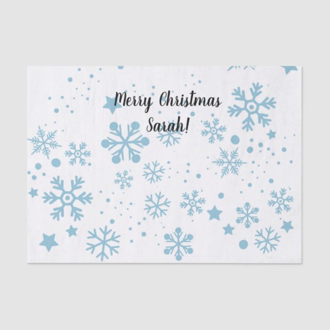 Papier Mousseline Papier Tissu Flake De Neige Personnalisé (Recto)