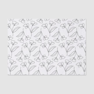 Papier Mousseline Papier Tissu Floral Chic
