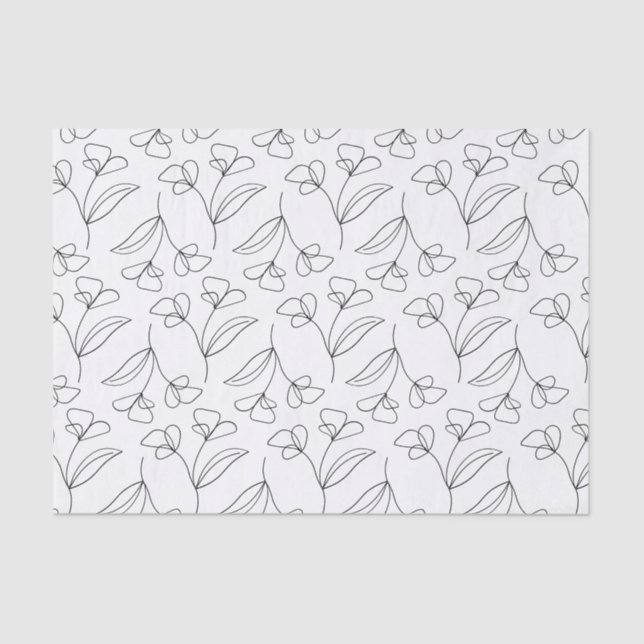 Papier Mousseline Papier Tissu Floral Chic (Recto)