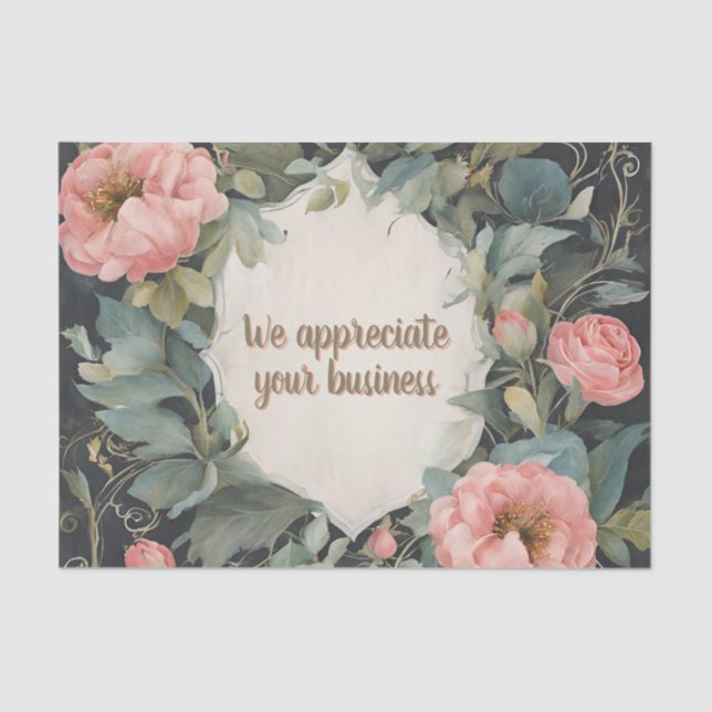 Papier Mousseline Papier Tissu Floral Fabuleux Personnalisable (Recto)