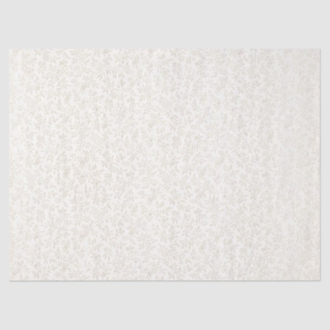 Papier Mousseline Papier Tissu Floral Or Pale (Recto)