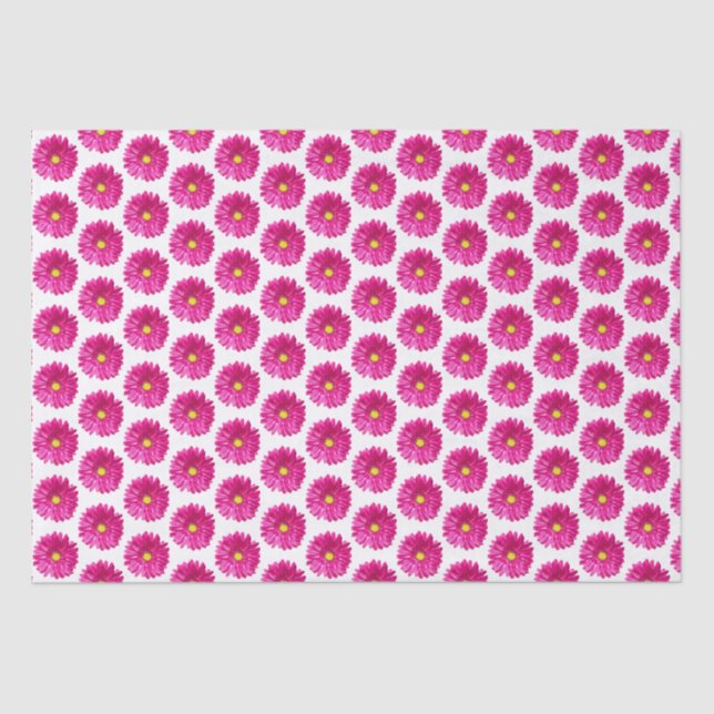 Papier Mousseline Papier Tissu Floral Rose Chaud (Recto)
