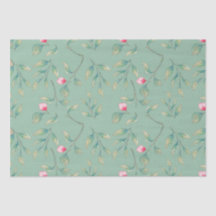 Papier Tissu Floral Vert Camion