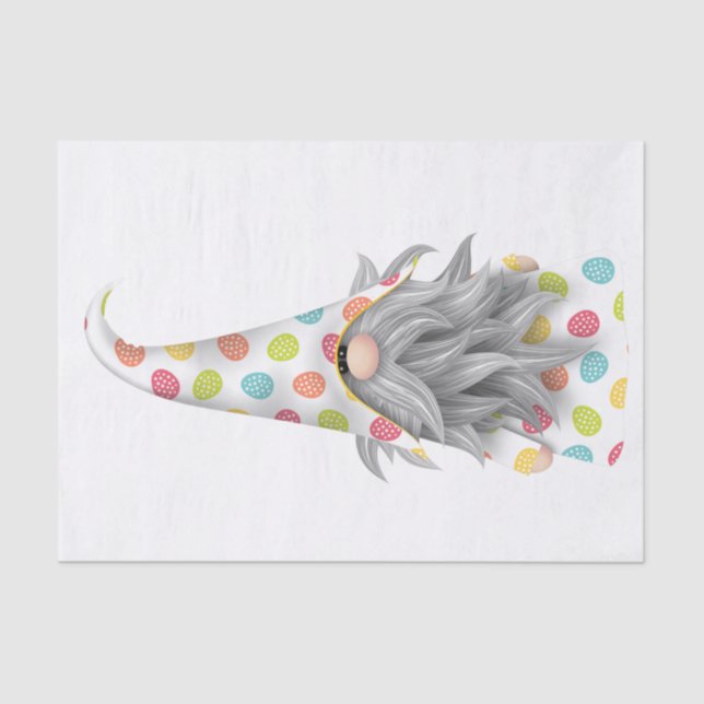 Papier Mousseline Papier Tissu Gnome De Pâques Assisté (Recto)