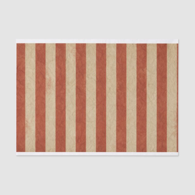 Papier Mousseline Papier Tissu Grungy Red Stripes (horizontal) (Recto)