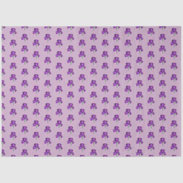 Papier Mousseline Papier Tissu Iris Violet (Recto)