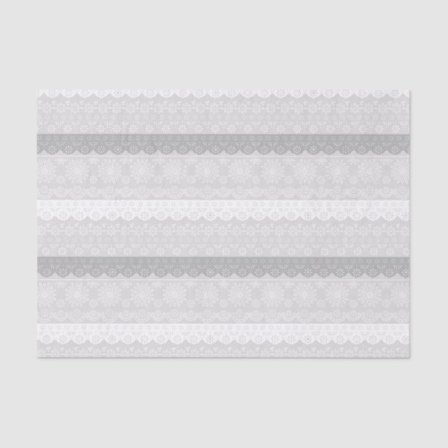Papier Mousseline Papier Tissu Lace Gris Eyelet (Recto)