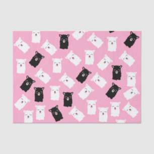 Papier Mousseline Papier Tissu Llama Rose Cute