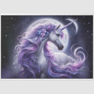 Papier Mousseline Papier Tissu Lune Unicorne