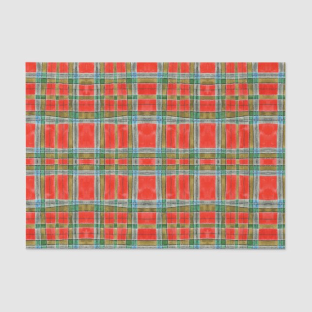 Papier Mousseline Papier Tissu MAC BAIN TARTAN (Recto)