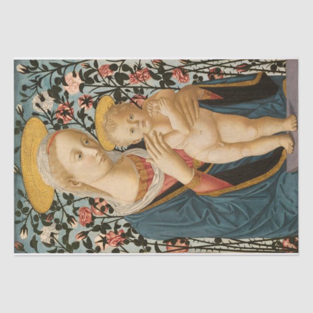 PAPIER MOUSSELINE PAPIER TISSU : MADONNA & ENFANT : 1942 (Recto)