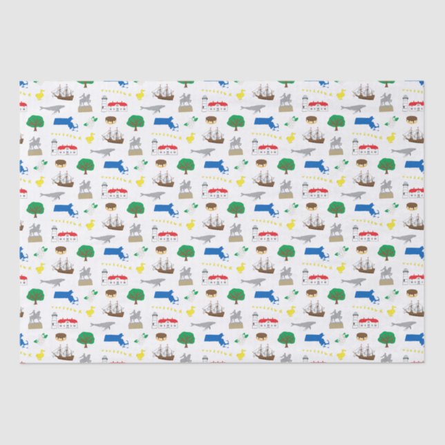 Papier Mousseline Papier Tissu Massachusetts (Recto)