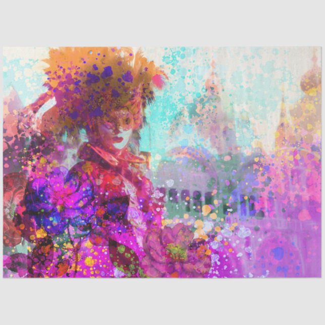 Papier Mousseline Papier Tissu Mirage vénitien (Recto)