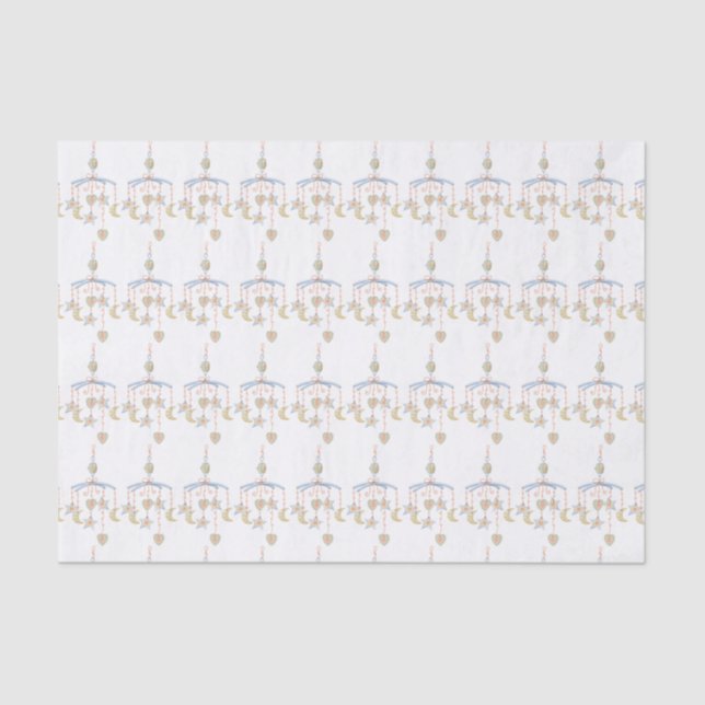 Papier Mousseline Papier Tissu Mobile Baby Crib (Recto)