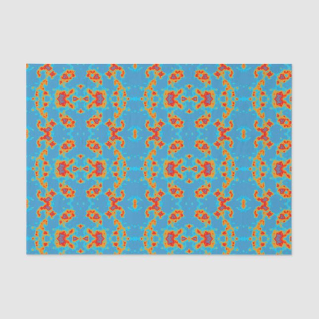 Papier Mousseline Papier Tissu Moderne Turquoise Or (Recto)