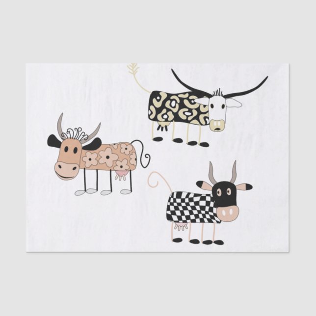 Papier Mousseline Papier Tissu Moo (Recto)