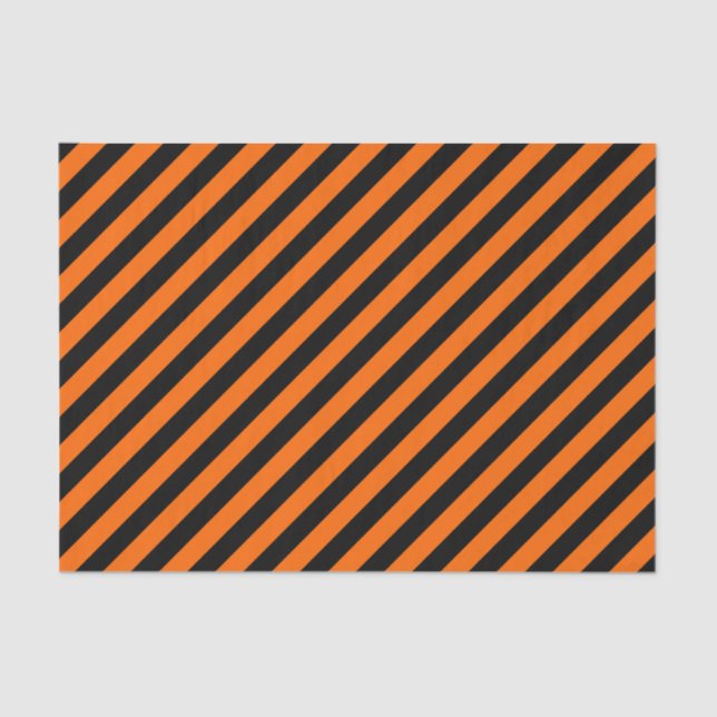 Papier Mousseline Papier Tissu Orange/Noir Diagonal (Recto)